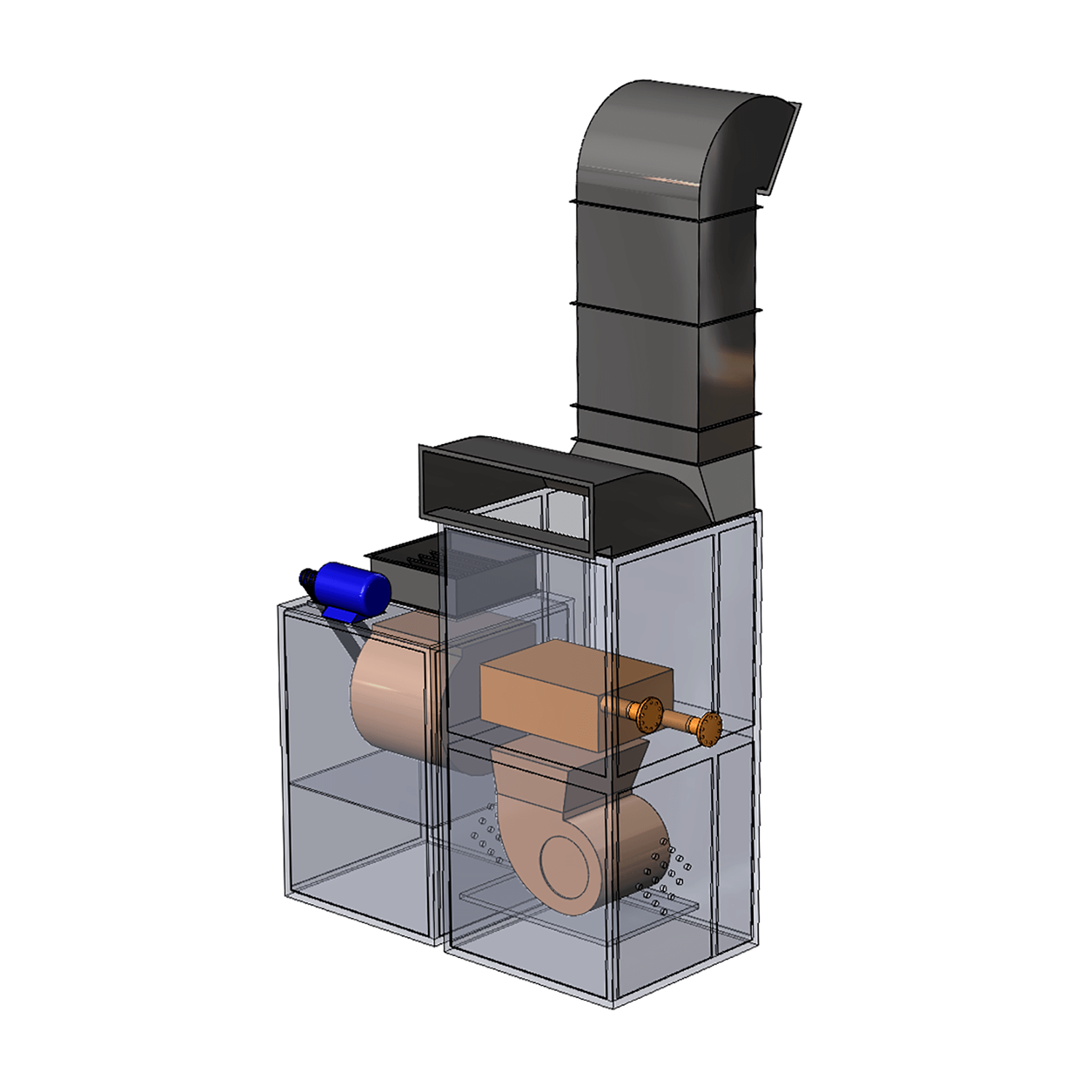 Приточно-вытяжная взрывозащищенная установка WDK-PVU-10-A (10500 м3/ч;Q-120 кВт)